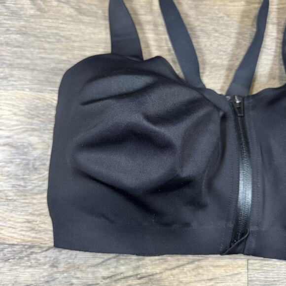 Victoria's Secret Sports Bra Sz. 36DDD Knockout Front Close Underwire Black New - Picture 2 of 11